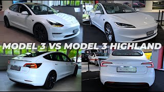 Tesla Model 3 VS Tesla Model 3 Highland [upl. by Anaid711]