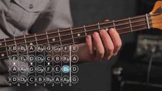 How to Play A ♯  B Flat Minor Scale  Bass Guitar [upl. by Anilad]