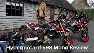 Hypermotard 698 Mono RVE Review  Ducati Media Day Pt1 [upl. by Amiarom]