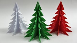 3D Paper Christmas Tree  How to Make a 3D Paper Xmas Tree DIY Tutorial [upl. by Mathews]