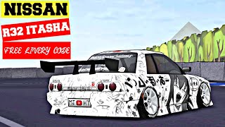 Fr Legends  Itasha Nissan R32  Free Livery Code [upl. by Nealah]