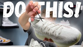 How To Remove New Yeezy Laces Without RUINING THEM [upl. by Neeli]