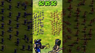 50 Elite Rattan Archers vs 50 Elite Plumed Archers AoE2 Shorts [upl. by Bik960]