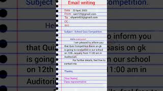 Email writing formatemail writing format in English letter application shorts [upl. by Leelah]