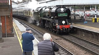 Atlantic Coast Express  35028  Salisbury  121024 [upl. by Adrell688]