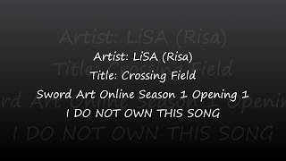 LiSA  Crossing Field Romaji Lyrics [upl. by Leckie]