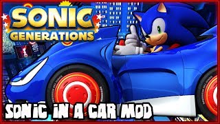 Sonic Generations PC  Speed Star AKA Sonic in a Car Character Mod [upl. by Eyt]