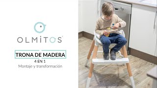 Trona de madera 4 en 1 Olmitos  Tutorial montaje y transformación [upl. by Uyekawa]