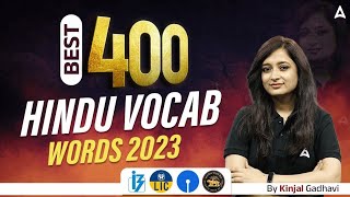 Best 400 The Hindu Vocabulary Words 2023  English for Bank Exams by Kinjal Gadhavi [upl. by Vrablik]