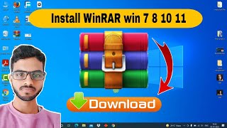 how to Install WinRAR on windows 10  latest version 2022 HINDI [upl. by Ky]