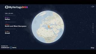 MyHeritage DNA Results Globe Review Italian American [upl. by Krigsman]