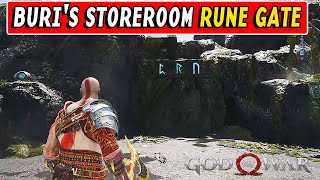 God of War  Rune Gate on Buris Storeroom Guide The Lake of Nine [upl. by Adar357]