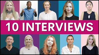 10 Interviews  Learn English Questions and Answers [upl. by Jelene199]