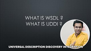 Web Services  What is WSDL and UDDI in Hindi 2022 [upl. by Yllime]