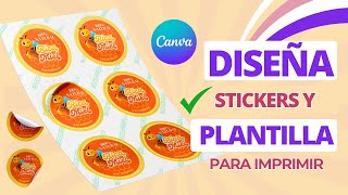 Cómo crear sticker personalizados y plantilla para imprimir en Canva [upl. by Adnawad355]