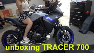 unboxing YAMAHA TRACER 700 [upl. by Philender]