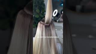 Blonde Hair Transformation amp Hair Extensions Installation [upl. by Sinnard]