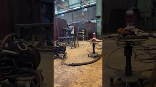 Operating overhead crane crawler crane parts MiGmag gmaw process austria europe crane welding [upl. by Ellehcil]