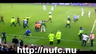 Sammy Ameobi goal and crowd disorder Darlington v NUFC [upl. by Suraved]