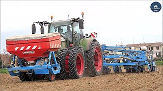 Fendt 724 Vario S4  Monosem  NG Plus 4 12 rows amp hopper  Team Anselmi  Big corn seeding 2023 [upl. by Martell]