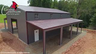 Carolina Carports Barn Time Lapse [upl. by Iveson]