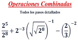 Operación Combinada Propiedades de la potenciación y radicación [upl. by Grimbald]