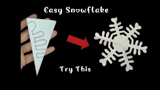 Snowflakes  How to make Snowflake  Easy Snowflake  Madhu Kularathna snowflakes papercraft [upl. by Melbourne]