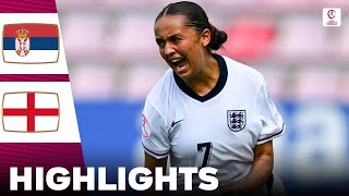 England vs Serbia  Highlights  U19 Womens European Championship 17072024 [upl. by Ademla]