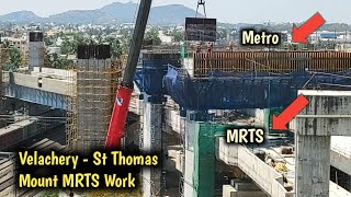 Velachery  St Thomas Mount MRTS Work [upl. by Ahsieki]