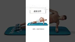 Abdominal exercises：lateral plank fitness abs man [upl. by Koal]