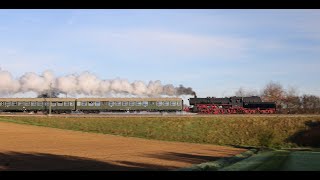 Überführungsfahrt der 52 7596 Eisenbahnfreunde Zollernbahn von Rottweil nach Würzburg [upl. by Claman847]