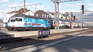 ► Bahnverkehr 150612 in Spiez amp Bern Train spotting in Switzerland [upl. by Baoj]