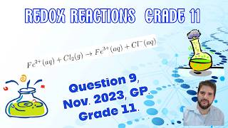 Redox Reactions Grade 11 Question 9 Nov 2023 GP Paper 2 [upl. by Adliw]