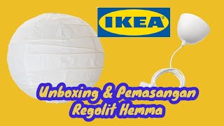 Unboxing amp Tutorial Regolit Hemma Lampu Gantung dari IKEA [upl. by Hamrnand]