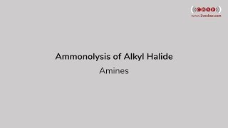 Class XII Chemistry  Ammonolysis of Alkyl Halide  LiveCBSEcom [upl. by Torin606]