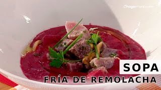 SOPA FRÍA de remolacha una receta ligera y deliciosa [upl. by Oicapot]