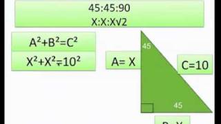 How to solve the Right Isosceles triangle 454590 [upl. by Drugge956]