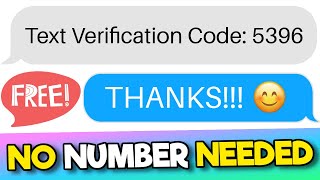 Free Phone Number for SMS Verification Texts  No Phone Number Required [upl. by Amees]