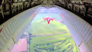 Bombbay view of a Gnat ahead of a formation display at Duxford [upl. by Mamie]