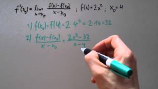 Mathe Klasse 11  Ableitungen Teil 2 von 6 xMethode für fx  x2 [upl. by Euqcaj]