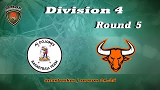 Atlasbasket  Div 4Round 5  AL COJONES vs TEAS BULLS [upl. by Aselehc723]