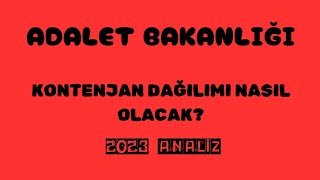 ADALET BAKANLIĞI✅KONTENJAN DAĞILIMI 2023 [upl. by Etta]