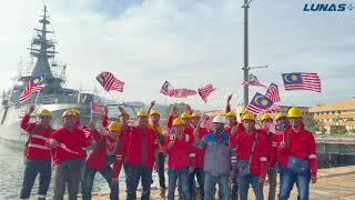 Hari Kebangsaan Malaysia ke67  Jalur Gemilang Lumut Naval Shipyard [upl. by Akimak]