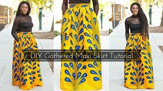 How to  DIY Gathered Maxi Skirt Part 2 [upl. by Ainival669]