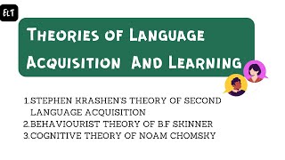 Krashens Five Hypotheses on Second Language Acquisition [upl. by Anomar]