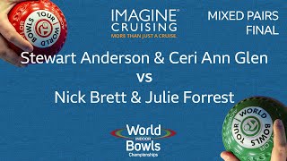 World Indoor Bowls Championship 2024  MIXED PAIRS FINAL  S Anderson amp C Glen vs N Brett amp J… [upl. by Aronael800]