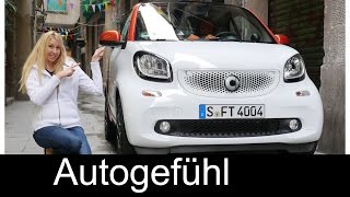 Smart fortwo FULL REVIEW amp comparison vs Smart forfour test drive allnew neuer 2016  Autogefühl [upl. by Christmann186]