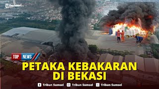 🔴Api Berkobar Sudah 12 Jam Hanguskan Pabrik di Bekasi Belum Padam 12 Kantong Jenazah Dievakuasi [upl. by Sosthena]