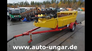 Krinke amp Krüger  Mähboot TBalken Mulag  Conver inkl Slipanhänger Aquatic Weed Harvester [upl. by Dloreg]