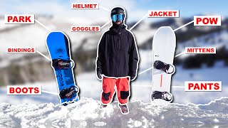 MY 2024 SNOWBOARD GEAR LIST [upl. by Lachman297]